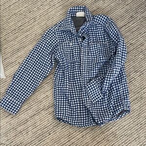 Crazy 8 Blue and White Checkered Kids Button Down Shirt
